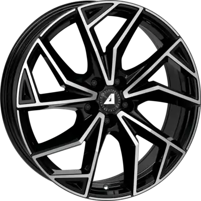 9.5x22 Alutec ADX.02 Diamond Black Polished Alloy Wheels Image